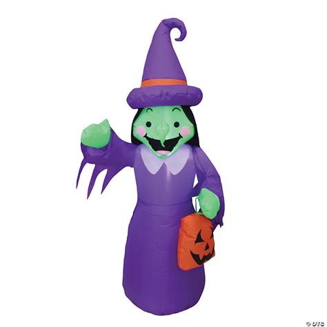Witch blow up halloween ornament